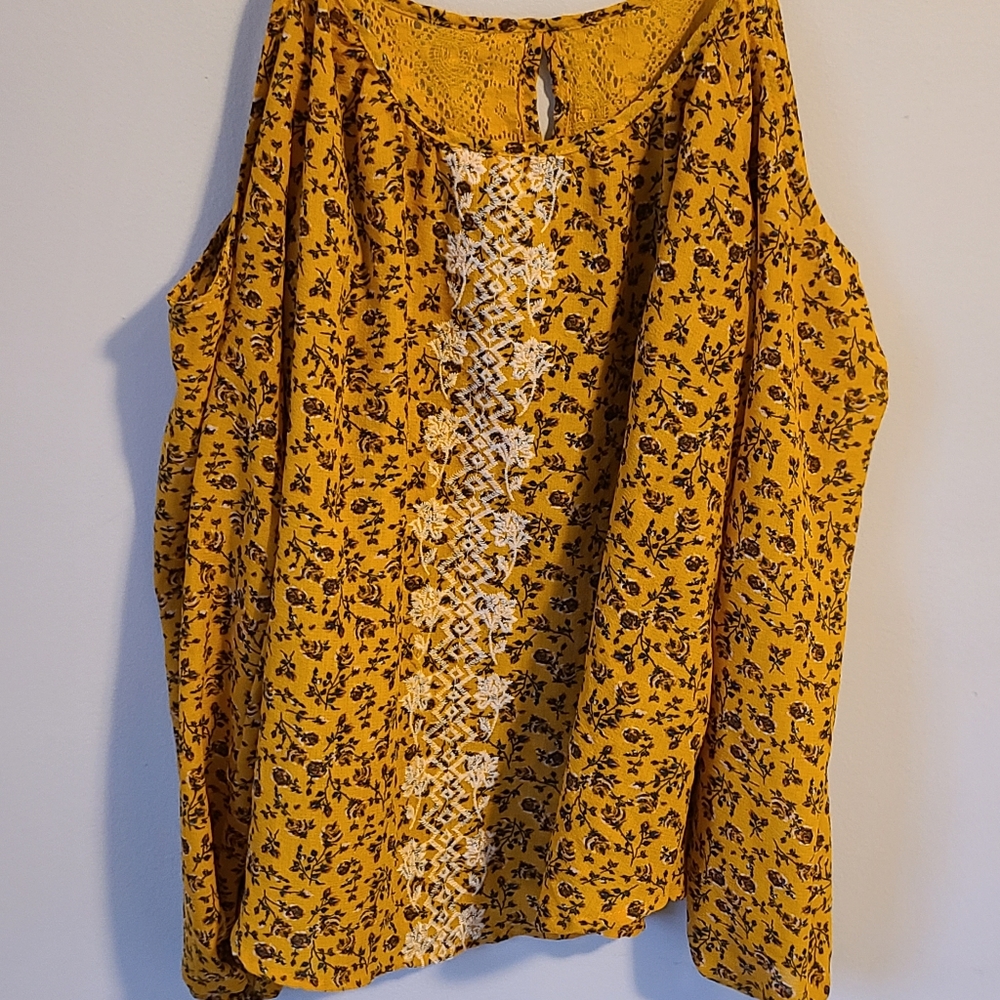 Mustard Yellow Shoulderless Top